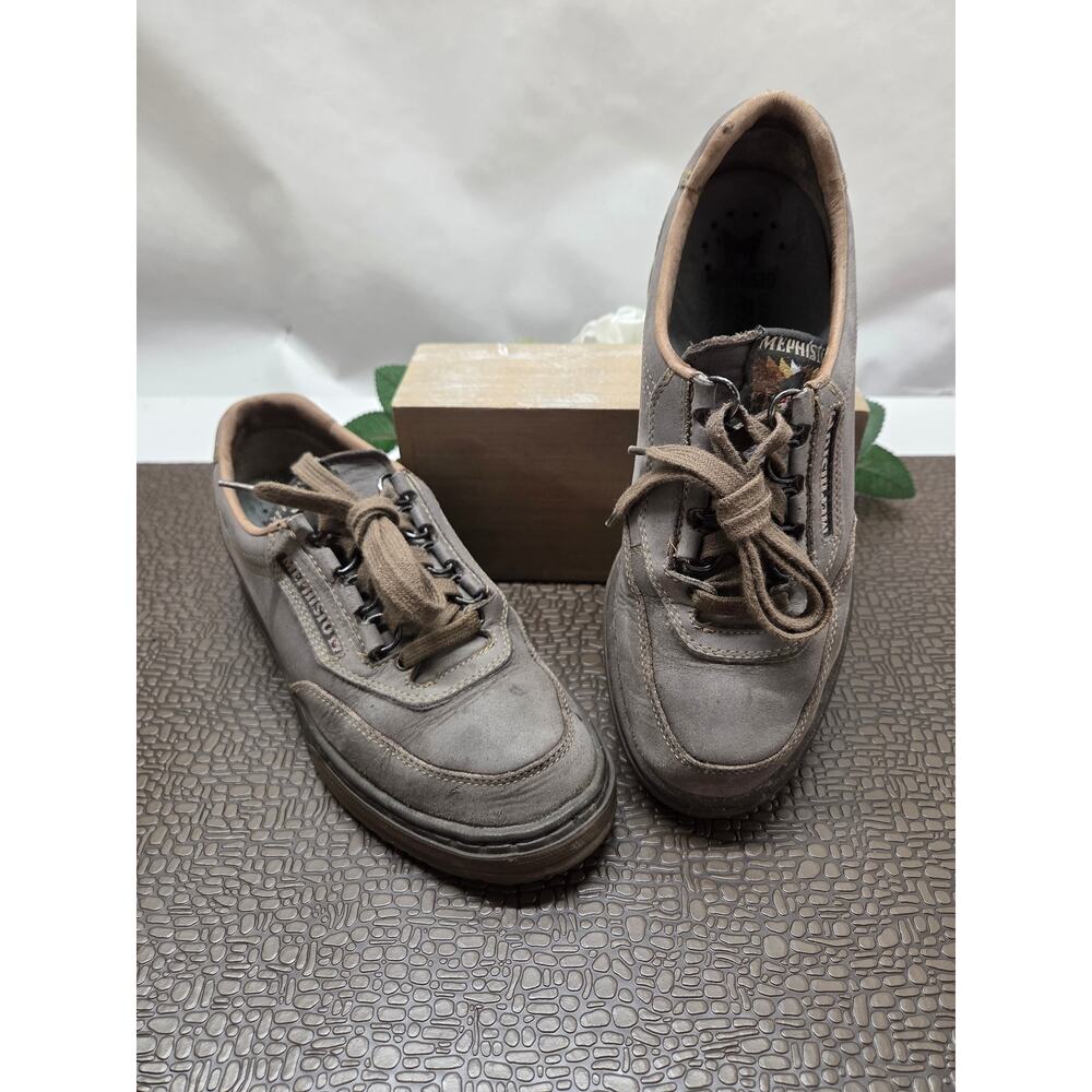 Mephisto Match Runoff Shoe Olive Green Nubuck Leather Womens Size 6